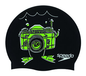 Speedo Slogan Jr. PhotoFrog (Zwart/Groen)